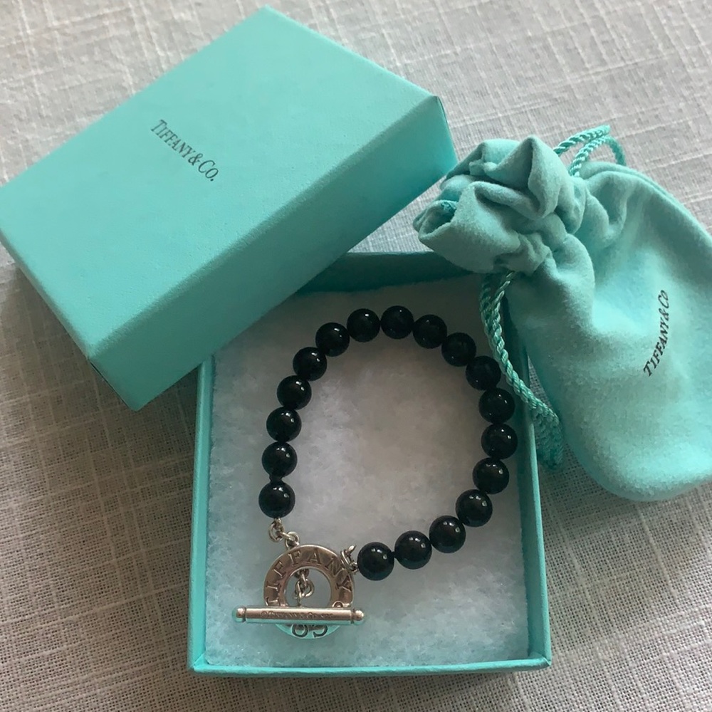 Tiffany & Co Onyx Beads Toggle Bracelet